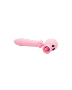Natalie's Toy Box Lick n' Stick Clit Flicker & G-Spot Vibe - Pink