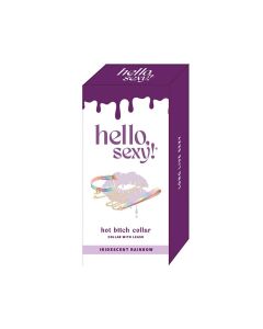 Hello Sexy! Hot Bitch Collar & Leash - Iridescent Rainbow