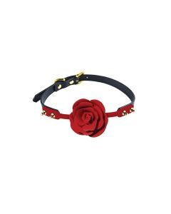 ZALO Rose Ball Gag - Red/Black